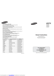 Samsung LE46N7 Benutzerhandbuch