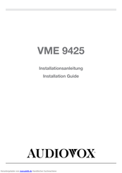 Audio Vox VME 9425 Installationsanleitung