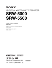 Sony SRW-5500 Bedienerführung