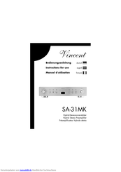 Sintron Vincent SA-31MK Bedienungsanleitung
