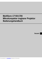 NEC MultiSync LT85 Bedienungshandbuch