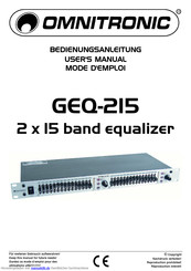 Omnitronic GEQ-215 Bedienungsanleitung