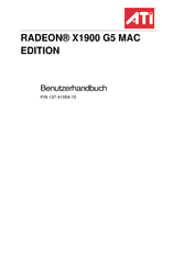 ATI Technologies RADEON X1900 G5 Benutzerhandbuch