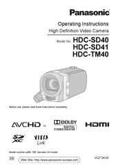 Panasonic HDC-SD41 Bedienungsanleitung