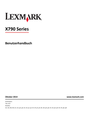 Lexmark X790 Series Benutzerhandbuch