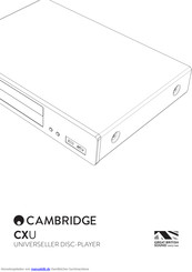 Cambridge Audio CXU Handbuch