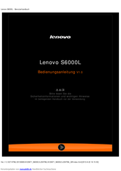 Lenovo IdeaTab S6000 Bedienungsanleitung