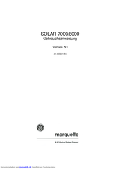 GE marquette SOLAR 8000 Gebrauchsanweisung