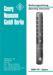 Neumann RSM 191 Bedienungsanleitung