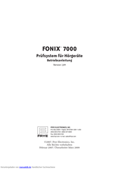 FONIX 7000 Betriebsanleitung