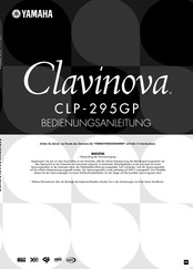 Yamaha Clavinova CLP-295GP Bedienungsanleitung