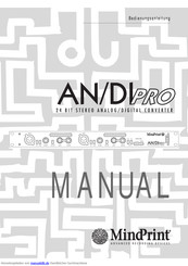 MINDPRINT AN/DI PRO Bedienungsanleitung