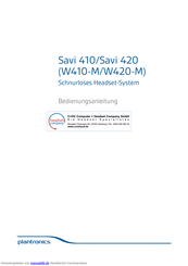 Plantronics Savi W420-M Bedienungsanleitung