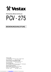 Vestax PCV-275 Bedienungsanleitung