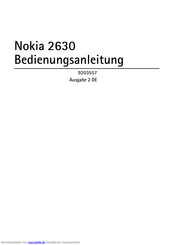 Nokia 2630 Bedienungsanleitung