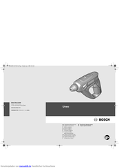 Bosch Uneo 3 603 J52 0 Serie Betriebsanleitung