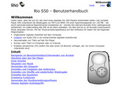 Rio S50 Benutzerhandbuch