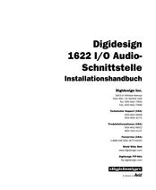 DigiDesign 1622 I Installationshandbuch