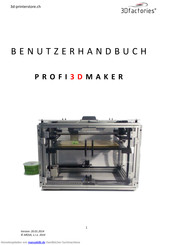 3Dfactories Profi3Dmaker Benutzerhandbuch