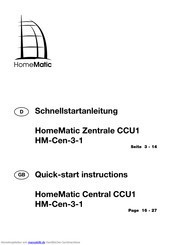HomeMatic HM-Cen-3-1 Schnellstartanleitung