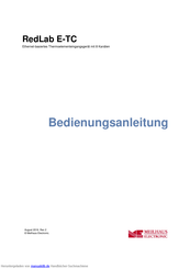Meilhaus RedLab E-TC Bedienungsanleitung