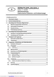 KERN ALJ Betriebsanleitung