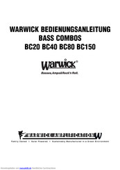 Warwick BC150 Bedienungsanleitung
