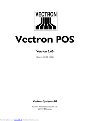 Vectron vectron pos 32 Handbuch