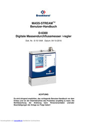 Bronkhorst Mass-Stream D-6300 Benutzerhandbuch