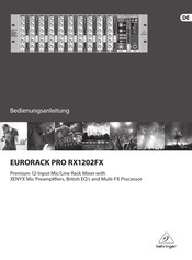 Behringer EuroRack Pro RX1202FX Bedienungsanleitung