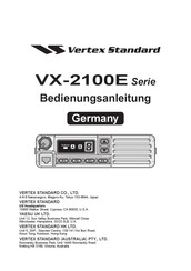Vertex Standard VX-2100E Serie Bedienungsanleitung