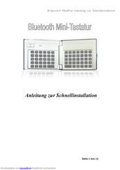 B-Speech MiniPad Schnellinstallationsanleitung