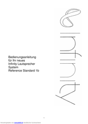 Infinity RS1 Bedienungsanleitung
