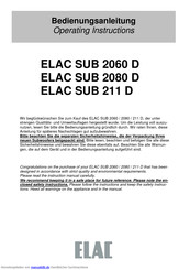 ELAC SUB 211 D Bedienungsanleitung