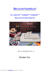 Avision AV830CP Plus Benutzerhandbuch