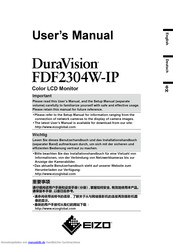 Eizo DuraVision FDF2303W-IP Bedienungsanleitung