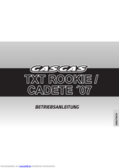 GAS GAS TXT ROOKIE Betriebsanleitung