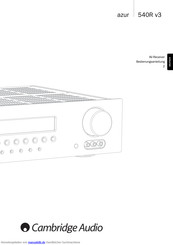 Cambridge Audio azur 540R v3 Bedienungsanleitung