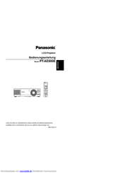 Panasonic PT-AE900E Bedienungsanleitung