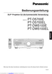 Panasonic PT-DW5100E Bedienungsanleitung