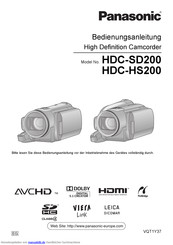 Panasonic HDC-HS200 Bedienungsanleitung