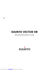 Suunto Vector HR Bedienungsanleitung