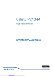 Plantronics Calisto P240-M Bedienungsanleitung