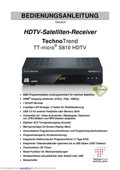 TechnoTrend TT-micro S810 HDTV Bedienungsanleitung