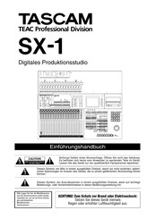 Tascam SX-1 Einfuehrungshandbuch