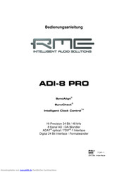 RME Audio ADI-8 PRO Bedienungsanleitung