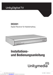 unitymedia STB DIC2221 Installation Und Betriebsanleitung