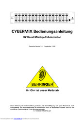 Behringer Cybermix Bedienungsanleitung