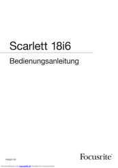 Focusrite Scarlett 18i6 Bedienungsanleitung