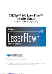 Teledyne TIENet 360 LaserFlow Installationsanleitung Und Bedienungsanleitung